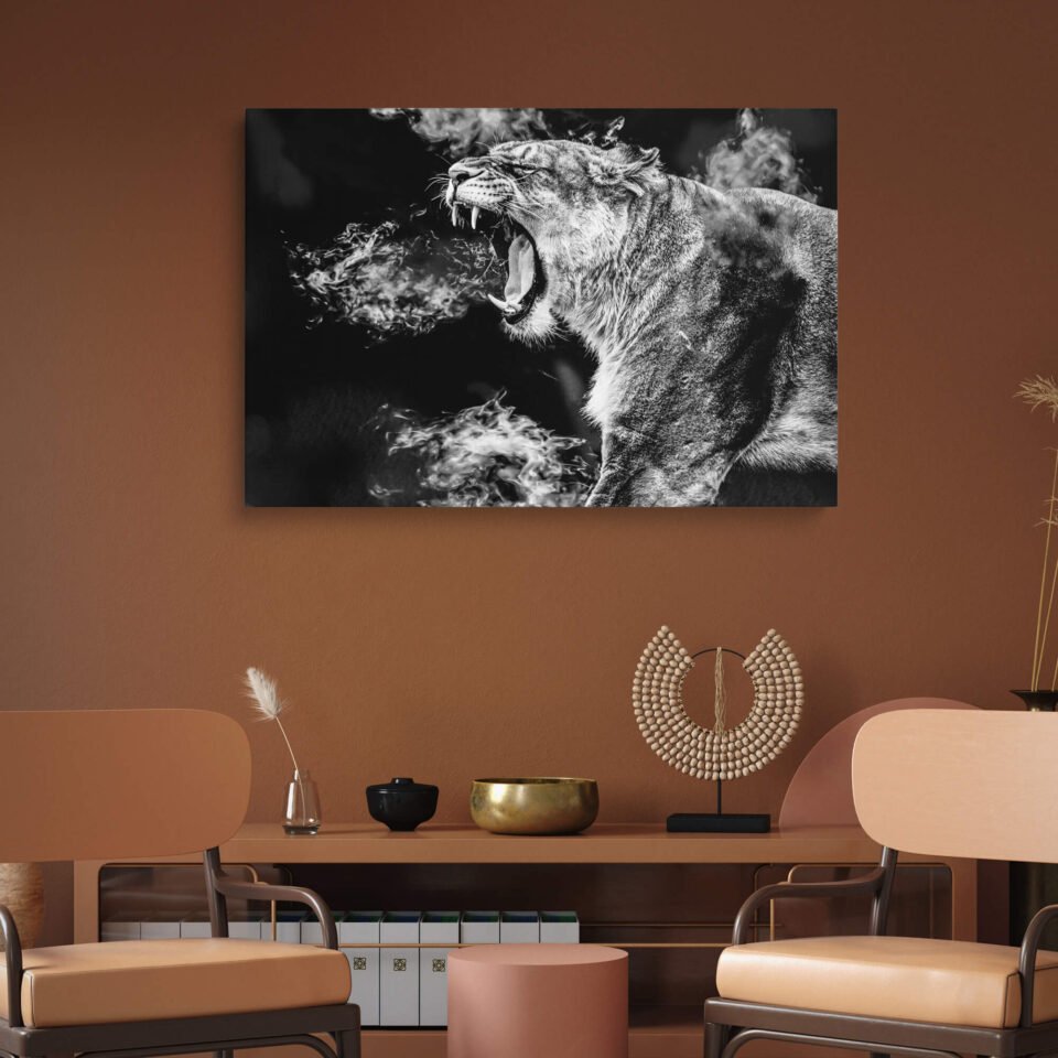 Black and White Lioness - Image 2