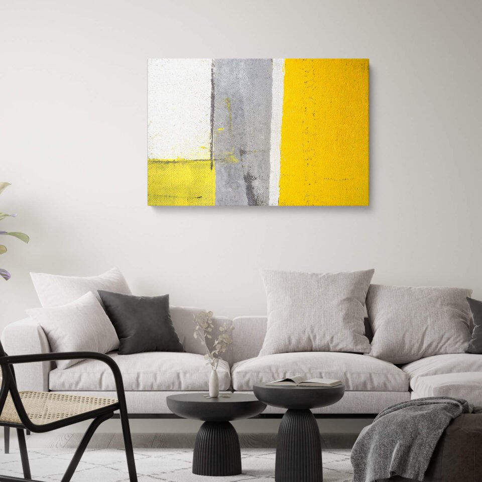 Yellow and Grey - Canvas Prints - Image 2