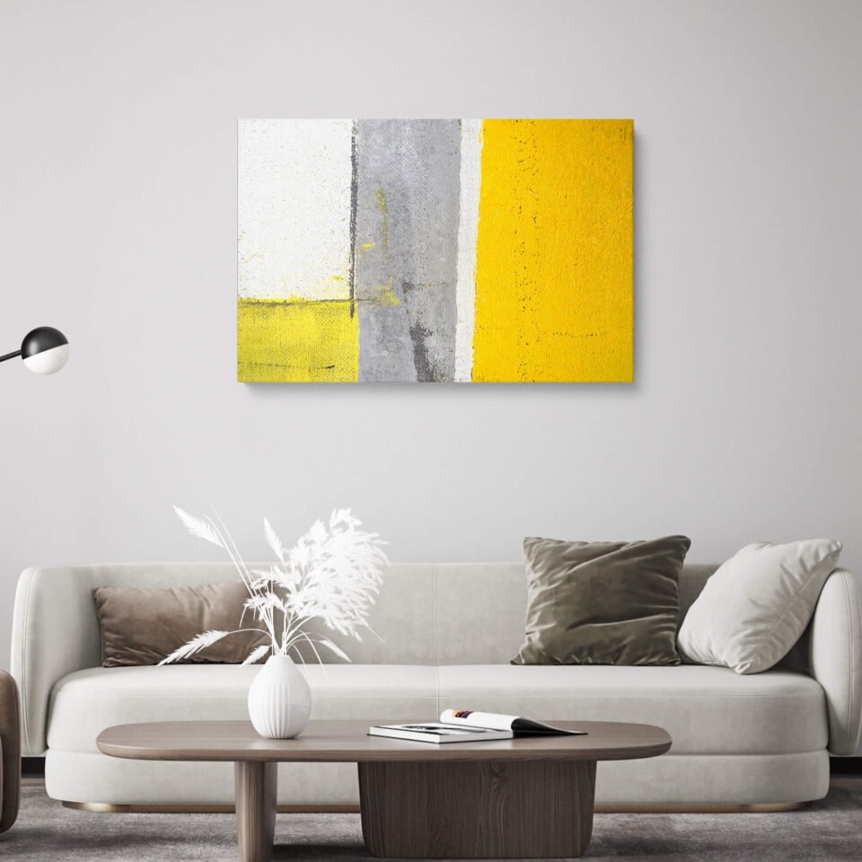 Yellow and Grey - Canvas Prints - Image 4
