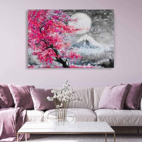 Snowy Serenity - Mount Fuji and Red Maple Tree in Wintertime - Nature Wall Art Prints. Let the snowy landscape, the majestic Mount Fuji, and the vibrant red maple tree transport you to a realm of tranquility and awe-inspiring beauty.