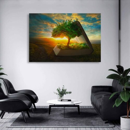 Enchanted Learning - The Wisdom of Nature - Wall Art Prints The vibrant colors and intricate details bring this scene to life, inspiring a sense of curiosity and wonder. Experience the magic of combining nature and knowledge with this captivating piece of art.