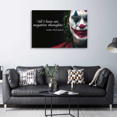 The Joker's Soliloquy - Joaquin Phoenix in a Joker Captivating Portrait - Canvas Wall Art Prints