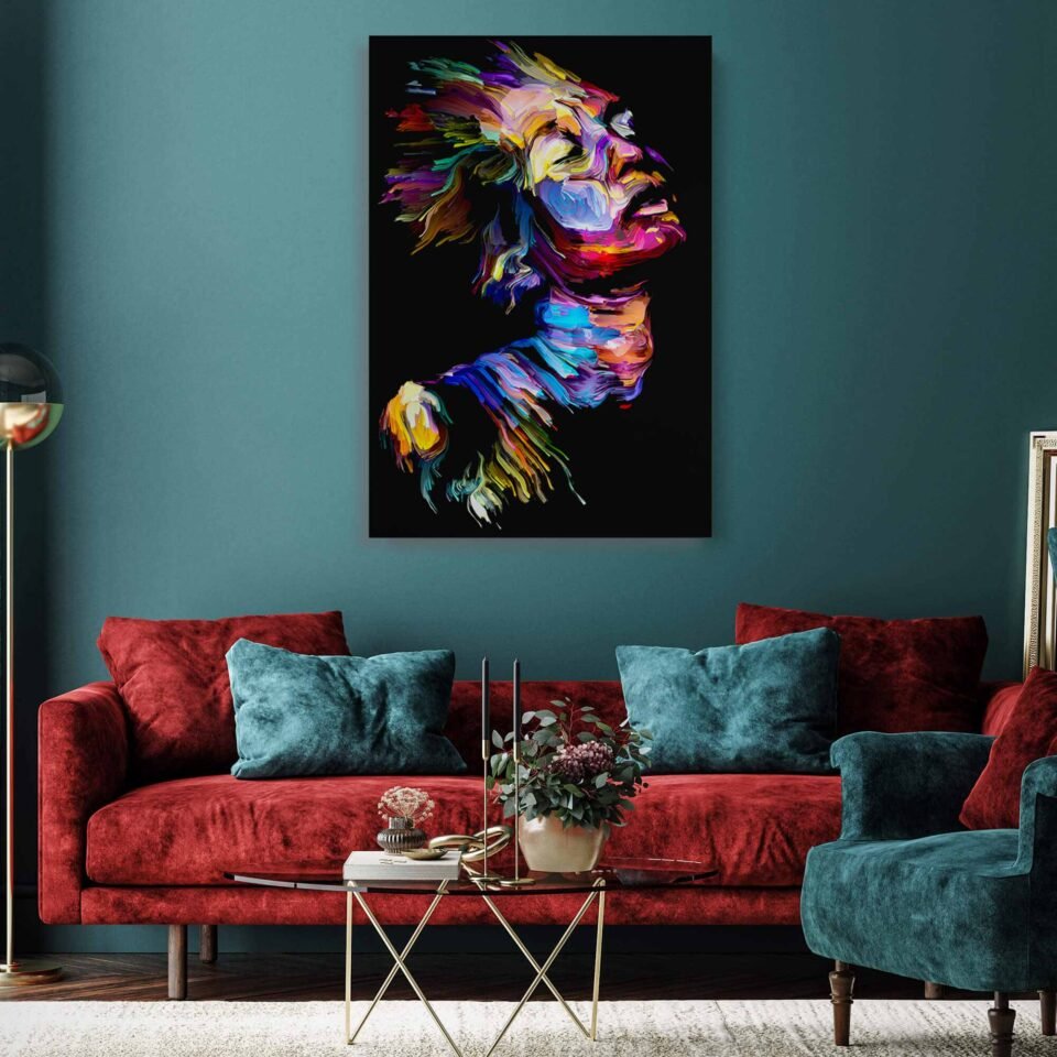 Soul's Palette - Exploring Emotions, Creativity, and Spirituality through Abstract Art. This masterpiece of abstract expressionism invites viewers to embark on a journey of self-discovery, inner exploration, and the profound connection between human emotions and artistic expression.