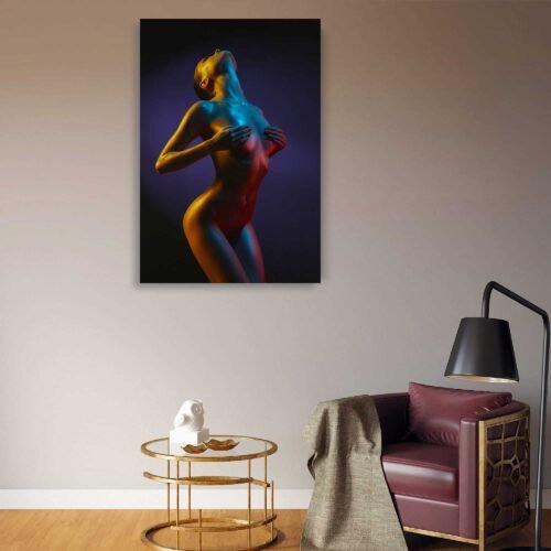 Seductive Glimmers - The Magnificent Oil-Adorned Lady - Wall Art on Canvas Prints