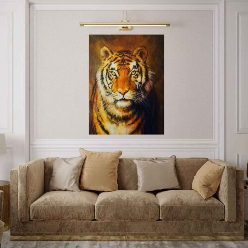 Majestic Tiger Animal Prints - High-Quality Wildlife Wall Art. Capture the raw power and grace of the majestic tiger with this exquisite high-quality canvas art print. Perfect for wildlife enthusiasts, this stunning artwork brings the untamed beauty of the wild into your home, adding a bold and captivating focal point to any space.