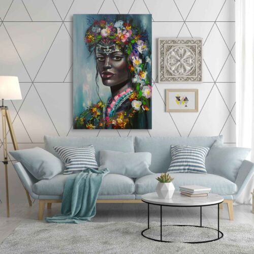 Ethnic Inspired - African Art - Perfect African Wall Decor for Stylish Living Spaces. Colorful African Art Prints - A Unique Mix of Tradition and Modernity - These striking African art prints depict traditional motifs in a bold and colorful contemporary style. A must-have for lovers of unique and eclectic home décor.