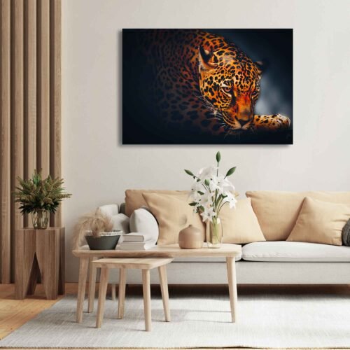 Graceful Elegance - Animal Prints - Beautiful Leopard in Exotic Wildlife - Canvas Wall Art Prints. "Graceful Elegance" celebrates the timeless allure of wildlife and the profound beauty found in nature. The leopard's regal presence and mysterious aura add a touch of sophistication to any interior decor, making it a captivating centerpiece that sparks conversations and admiration.