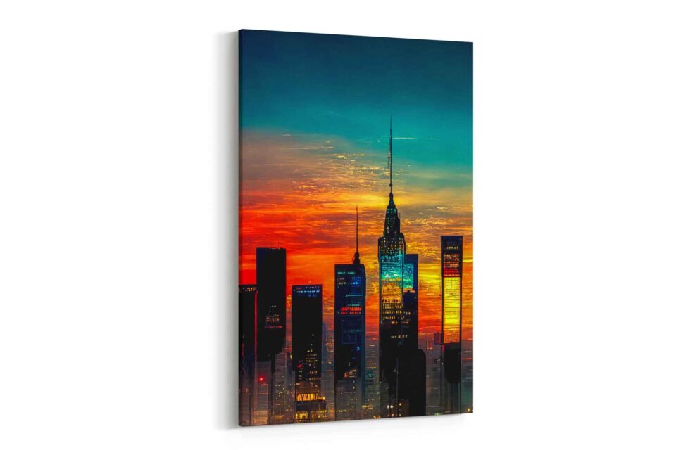 NYC Sunset - Canvas Art - Image 3