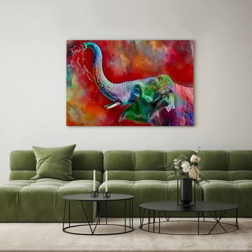 Joyful Elephant - Modern Art - Image 2