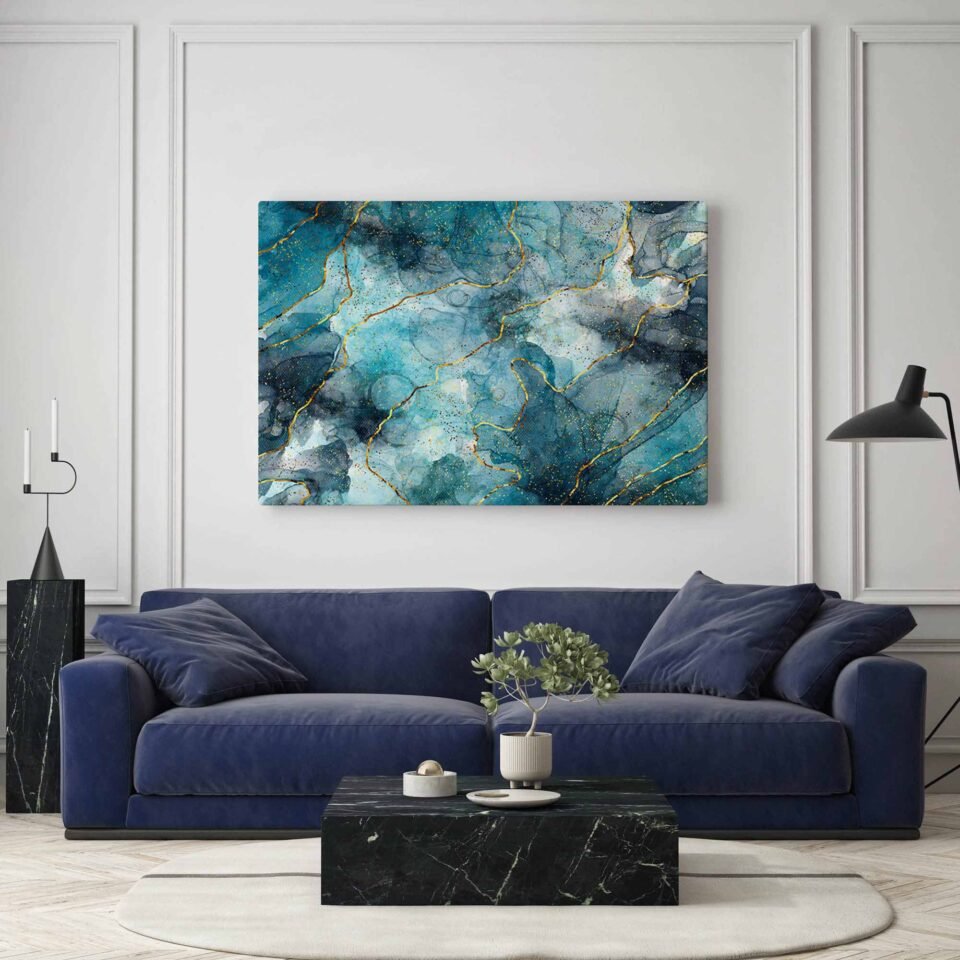Gilded Elegance - Abstract Art - Image 2