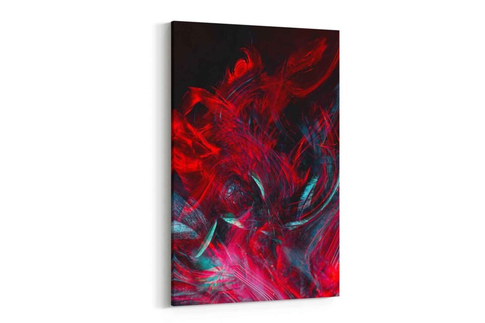 Expressive Red - Abstract Wall Art - Image 3