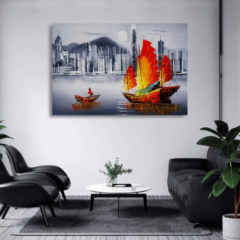 Harbor's Monochrome Symphony - Image 4