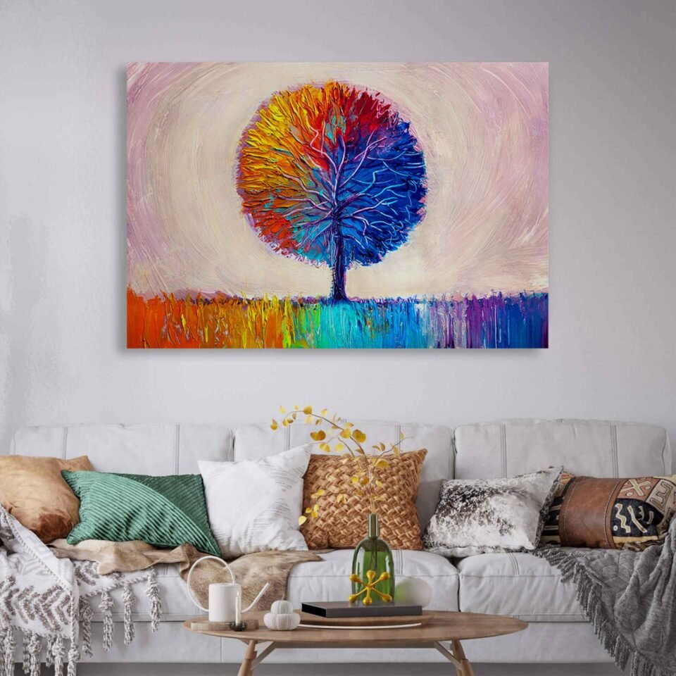 Rainbow Tree - Landscape Wall Art - Image 2
