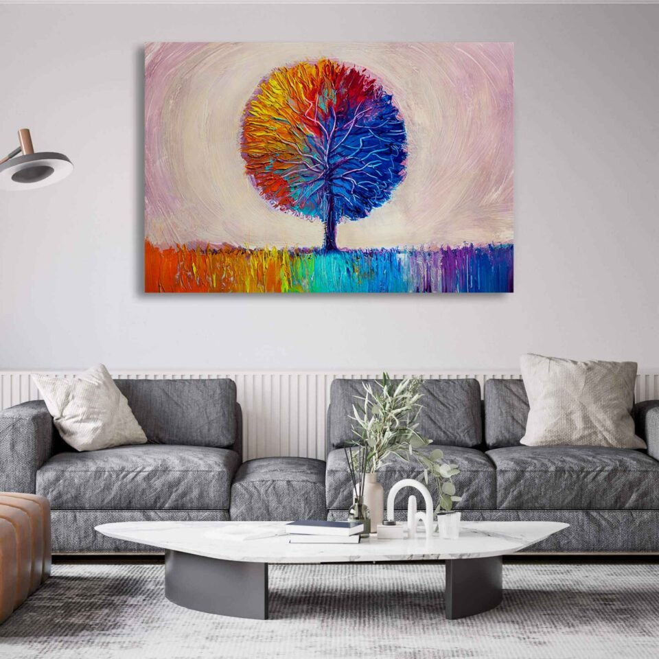 Rainbow Tree - Landscape Wall Art - Image 4