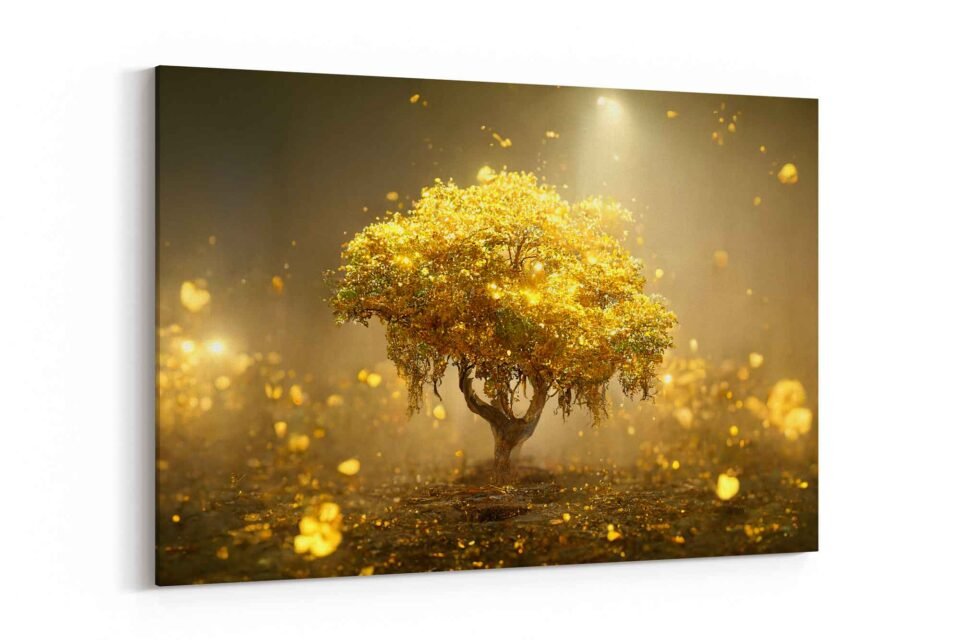 Serene Golden Tree - Wall Art - Image 3