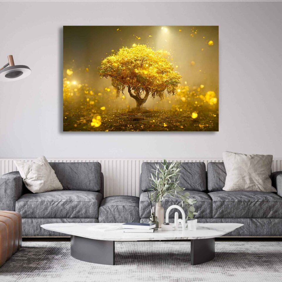 Serene Golden Tree - Wall Art - Image 4