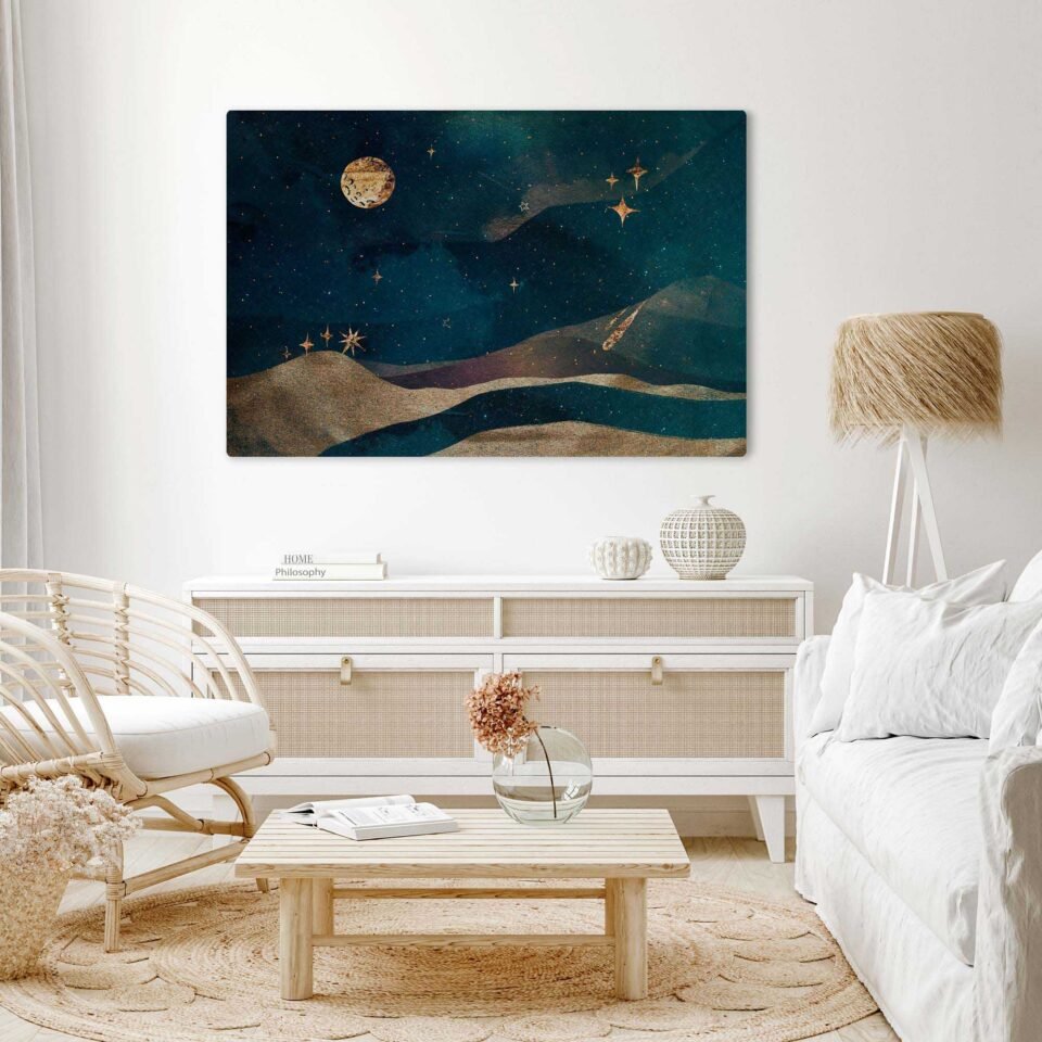 Moonlight Tales - Whimsical Nightscape on Canvas Prints