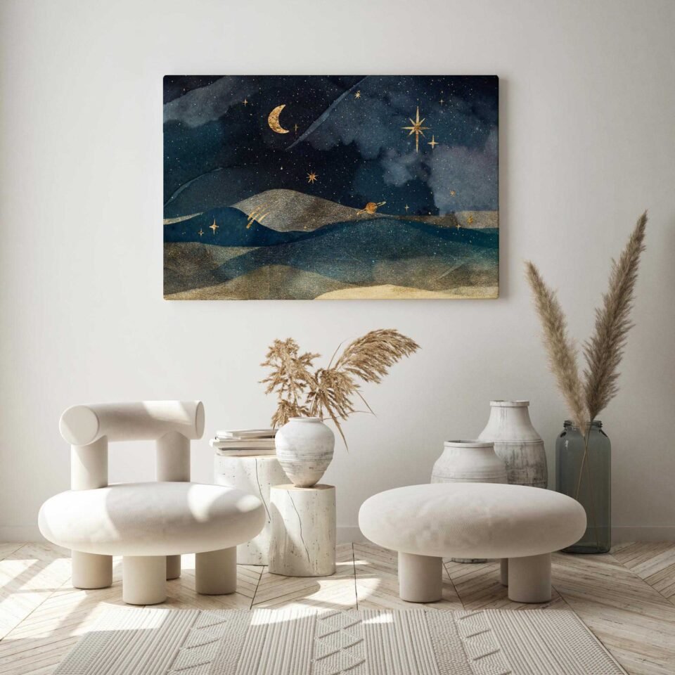 Starlit Whispers - Universe Art Night Sky Wall Art Prints