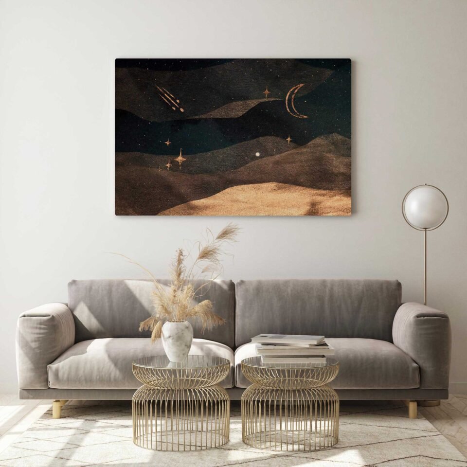 Nightfall Tales - Whimsical Nightscape on Canvas Prints