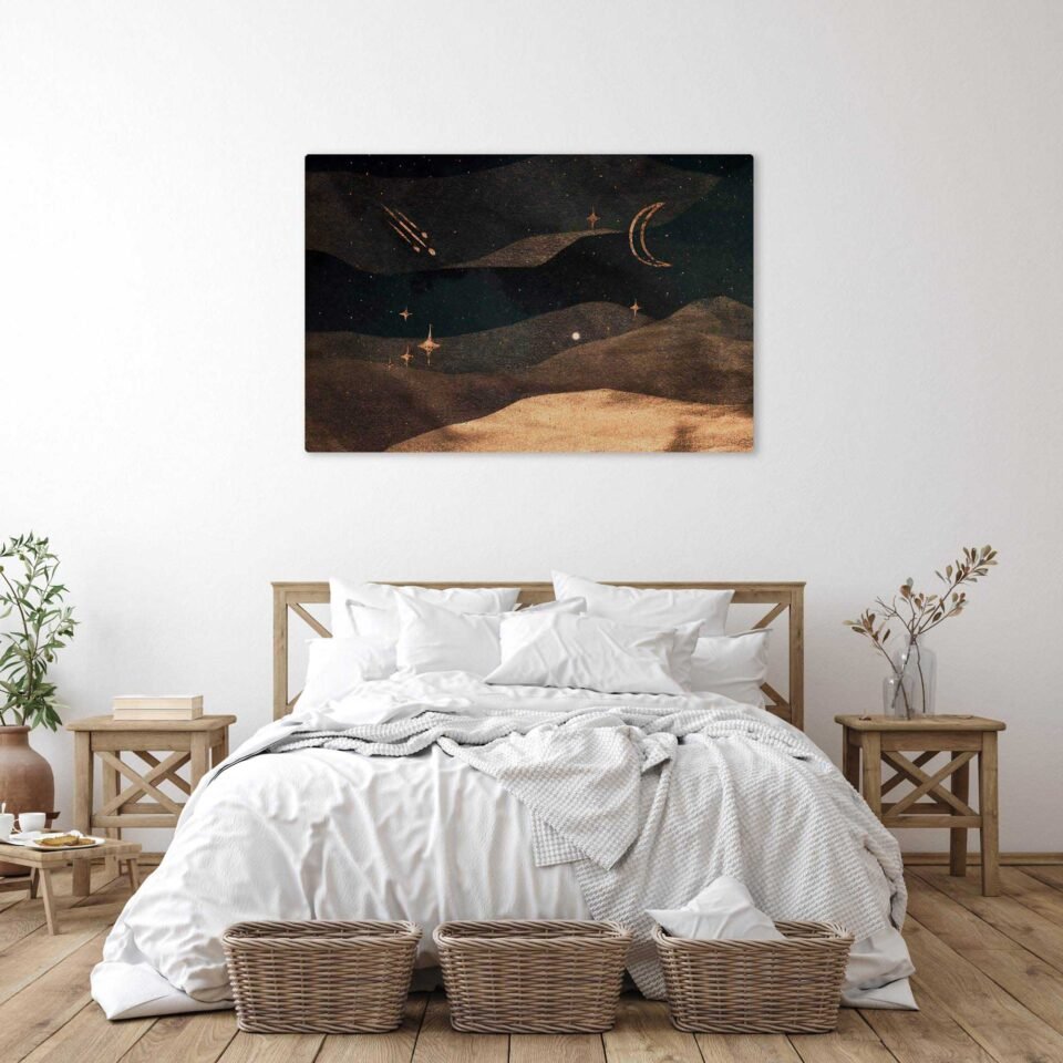Nightfall Tales - Whimsical Nightscape on Canvas Prints
