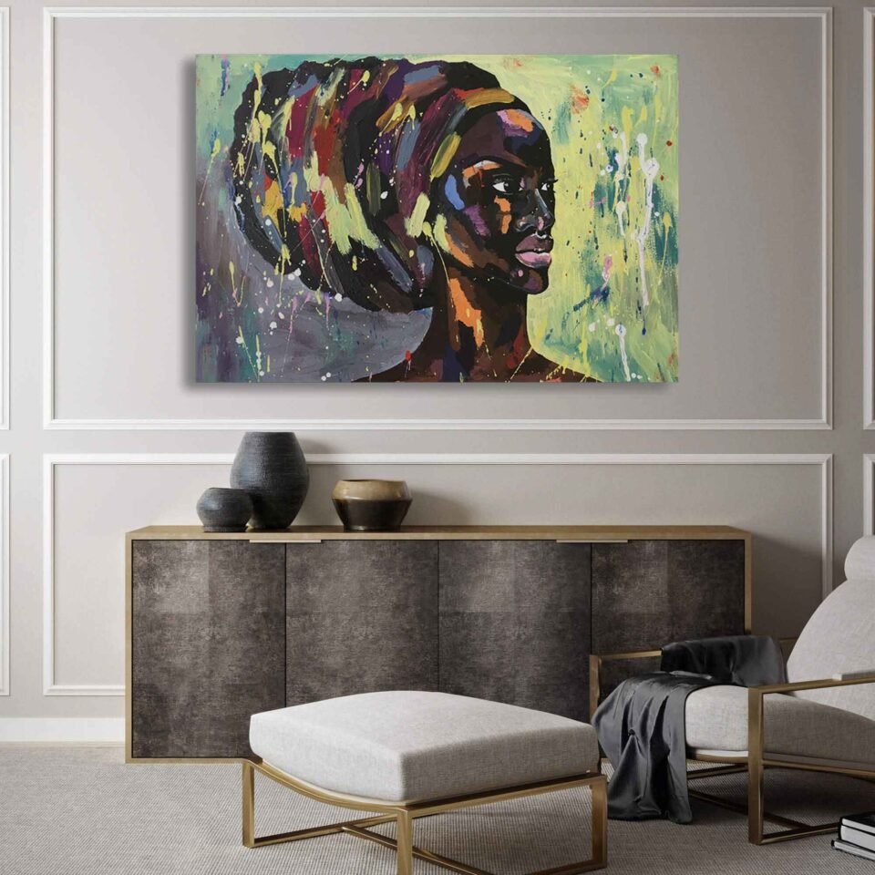 African Turbaned Empowerment - Black Lives Matter - African Art on Canvas Prints