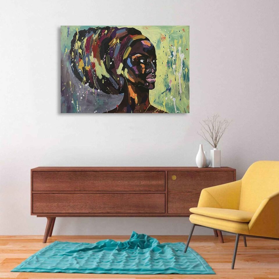 African Turbaned Empowerment - Black Lives Matter - African Art on Canvas Prints