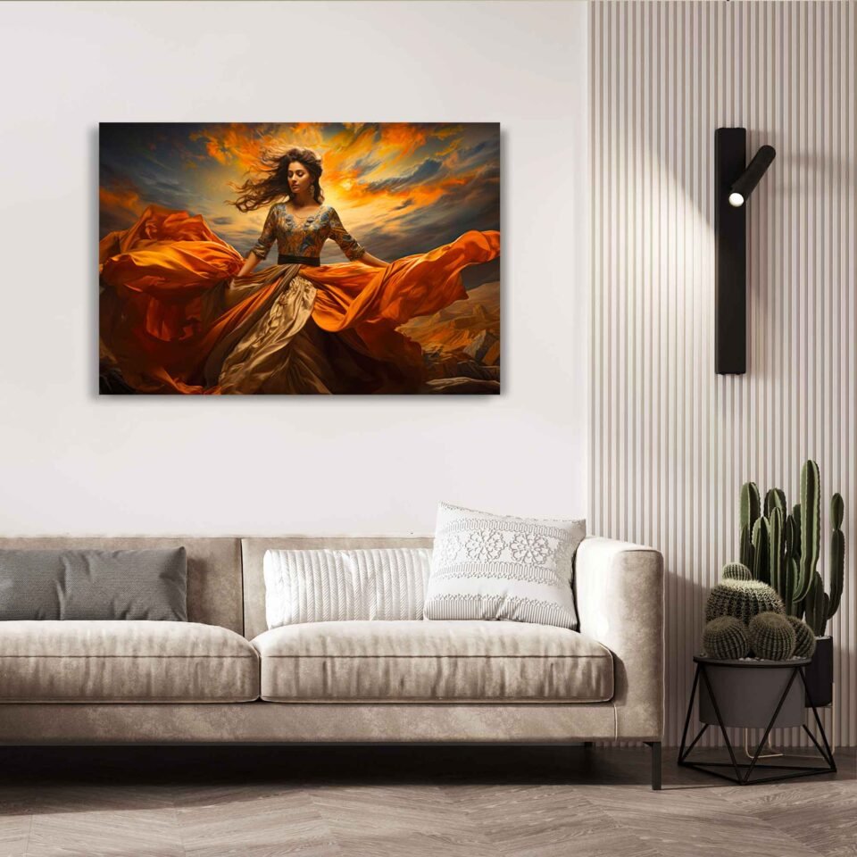 Dance of Colors - Female Folklore in Motion - Wall Art Prints