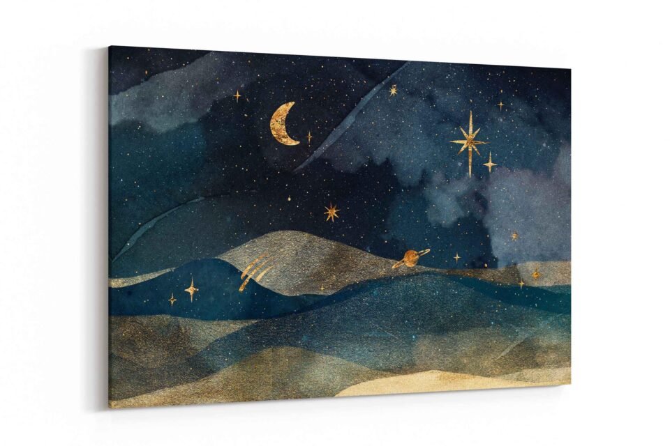 Starlit Whispers - Universe Art Night Sky Wall Art Prints