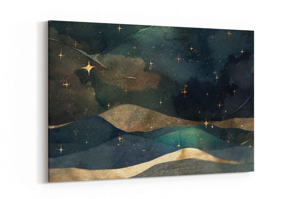 Moon's Serenade - Magical Sky Artwork on Canvas Prints
