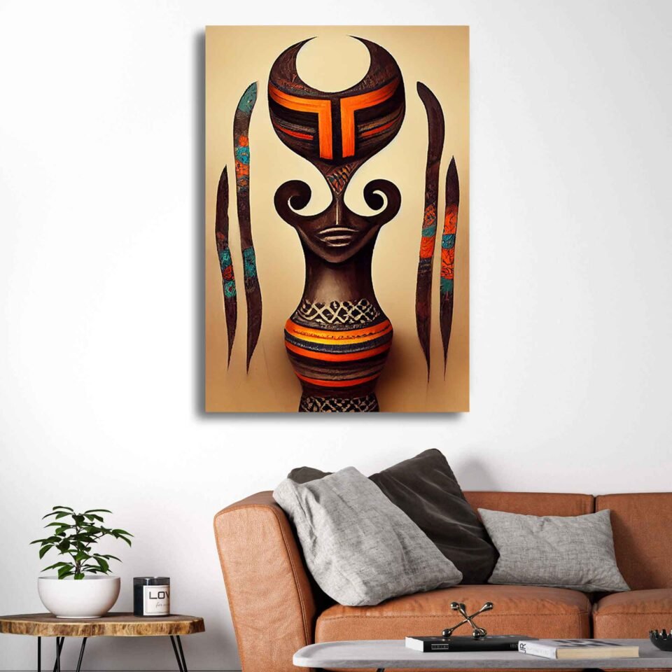 Vibrant Enigma - Colorful Mask - Abstract African Art
