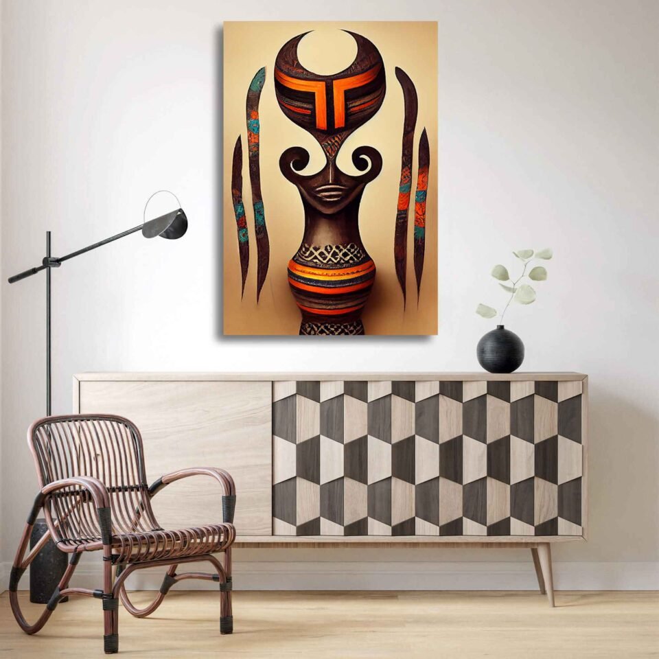Vibrant Enigma - Colorful Mask - Abstract African Art