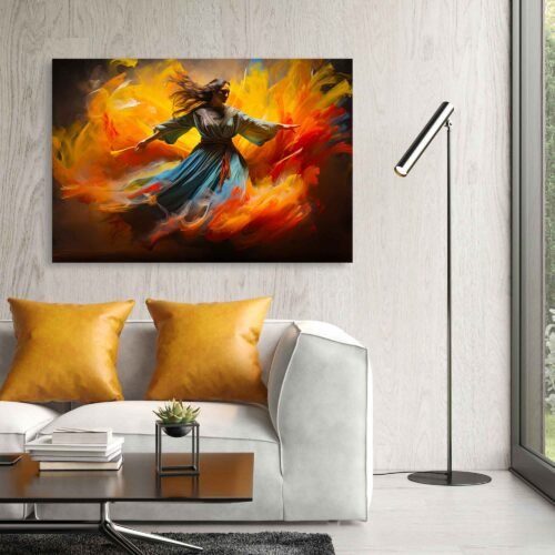Warrior Muse - A Powerful Pose in Artistic Canvas Prints
