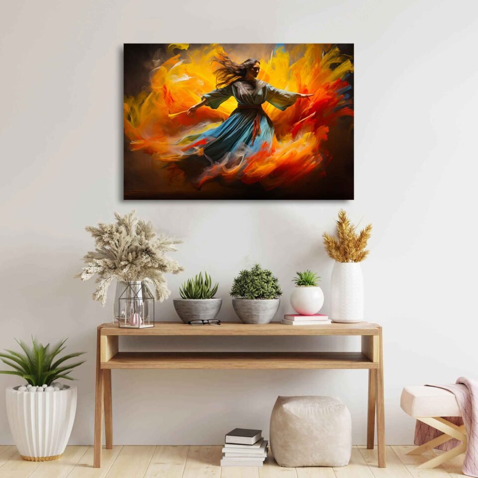 Warrior Muse - A Powerful Pose in Artistic Canvas Prints