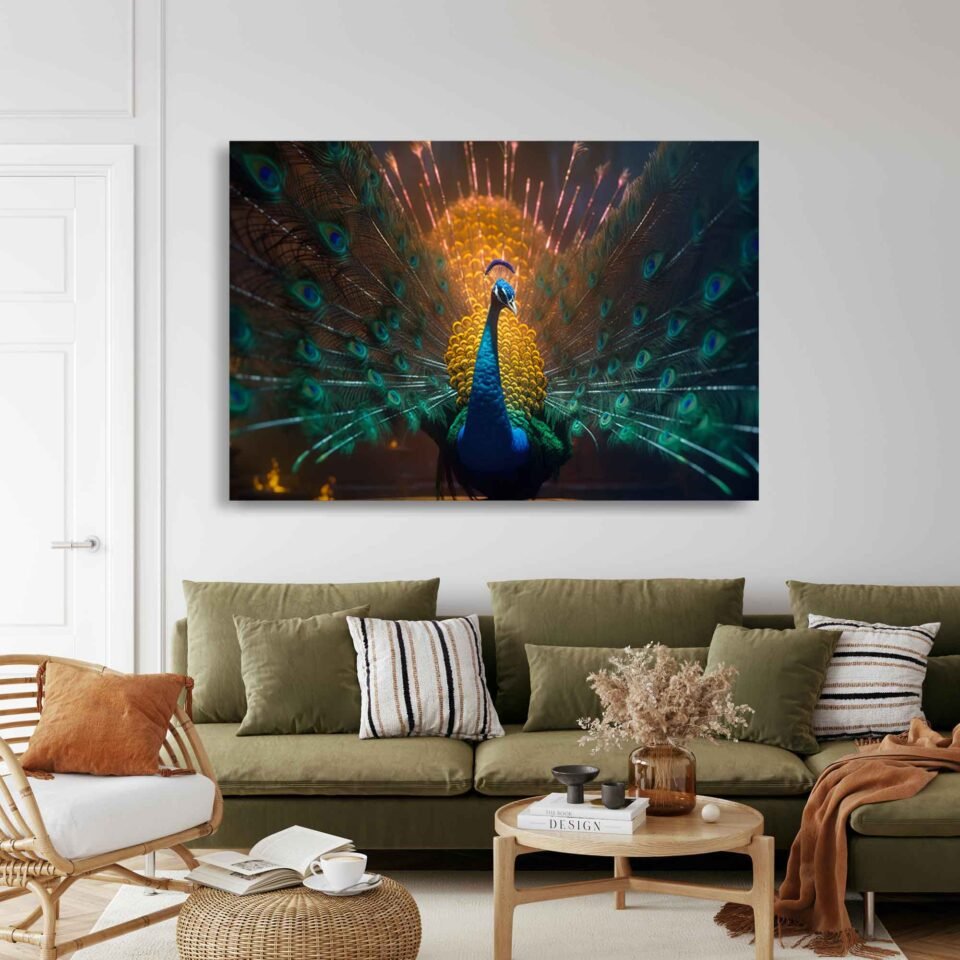 Elegant Peacock - Canvas Art - Image 3