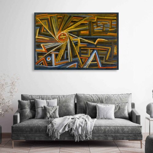 Strahlung Und Rotation Famous Painting by Paul Klee - German Artist - Reproduction on Canvas Prints
