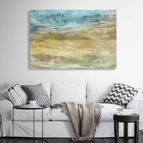 Seaside Serenity - Abstract Art Coastal Wall Decor. These captivating pieces of wall decor bring the soothing essence of the coast into your living space. With their abstract acrylic teal texture and extra-large size, they make a bold statement that will transform your home into a haven of relaxation and style.