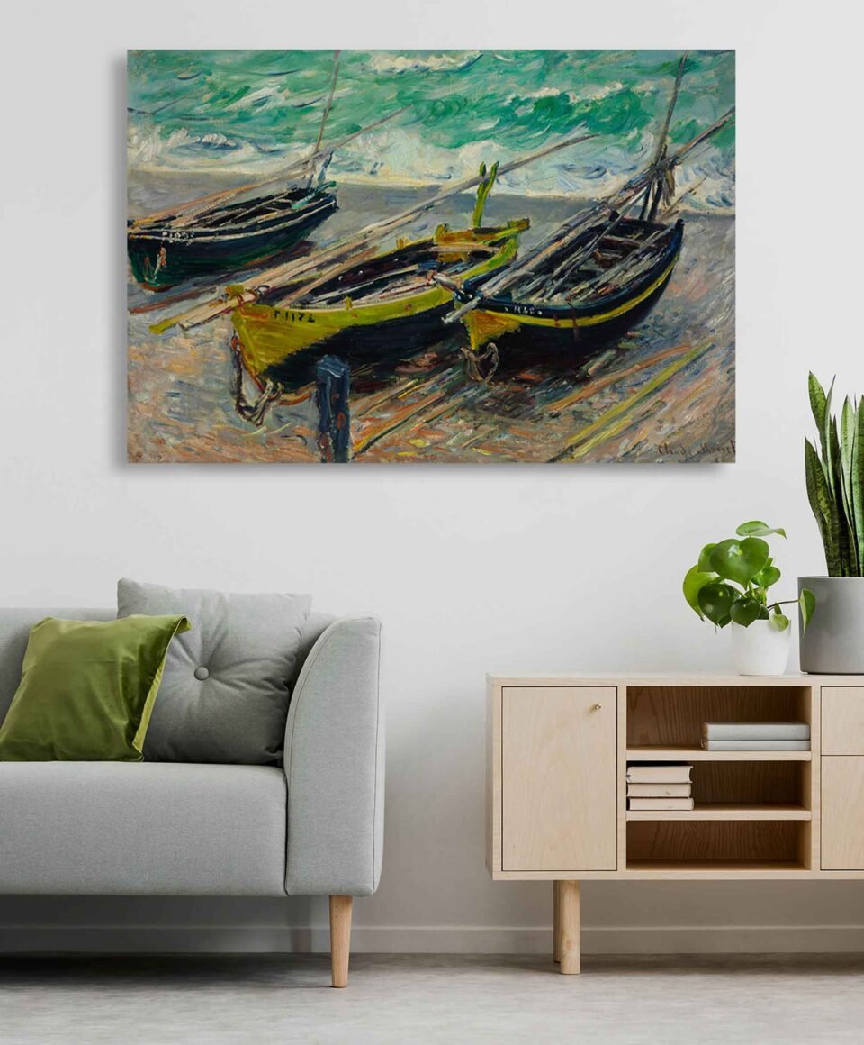 Three Fishing Boats by Claude Monet
