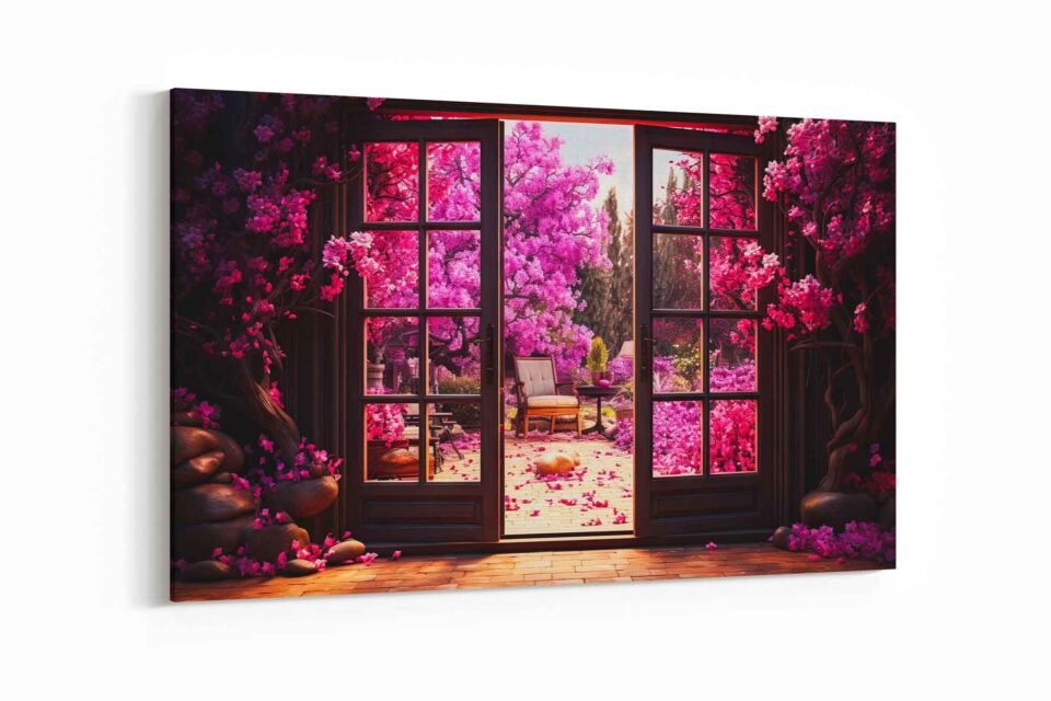 Enchanted Garden Portal - Abstract Nature on Canvas Prints