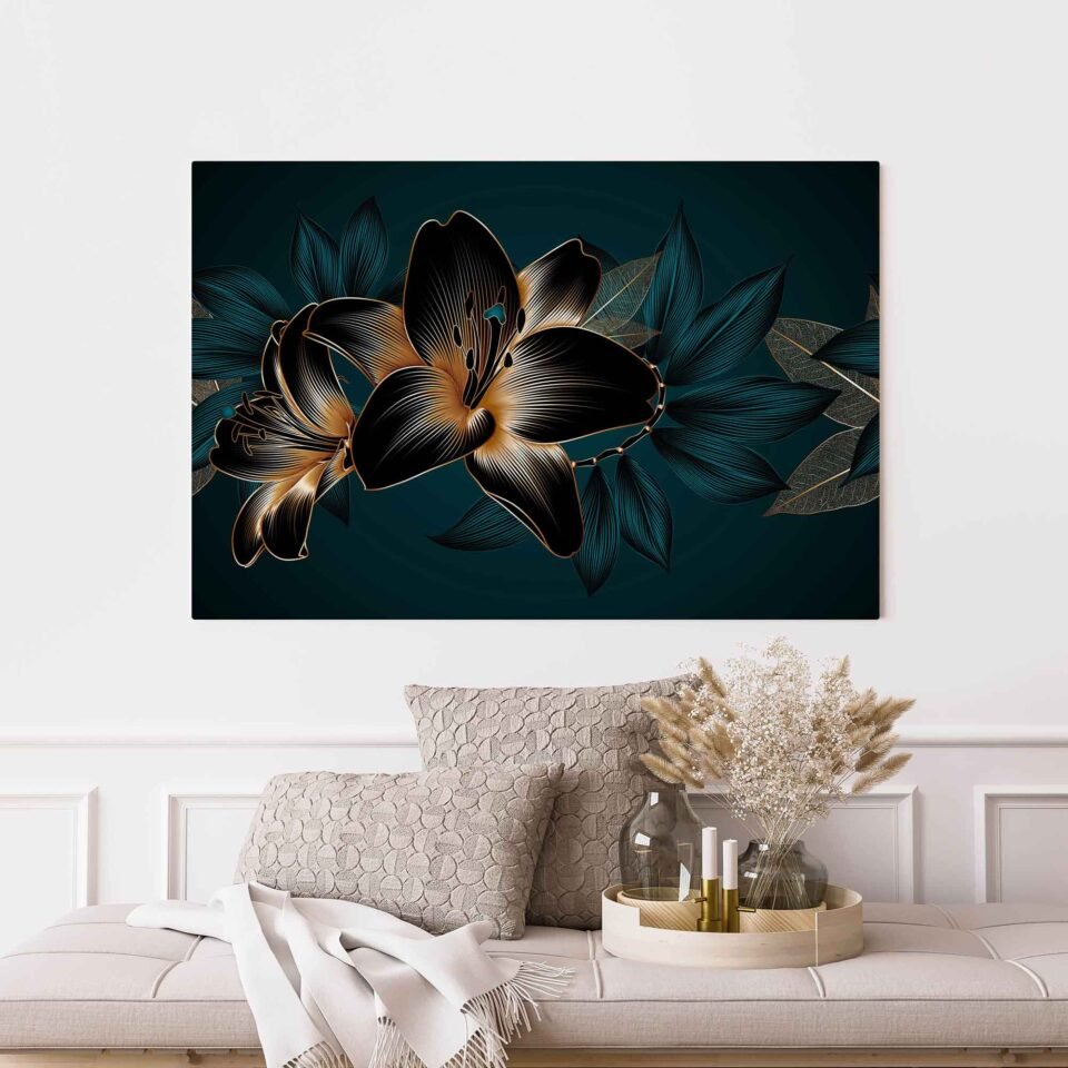 Golden Lilies - Floral Prints - Image 2