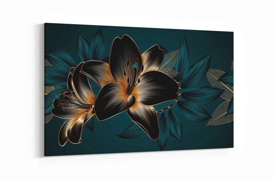 Golden Lilies - Floral Prints
