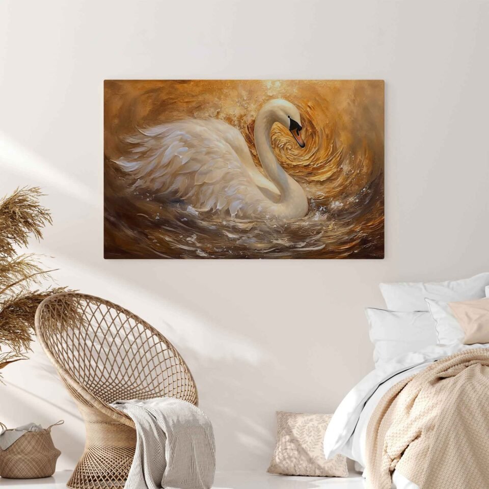 Swan Serenade - Canvas Art Prints - Image 4