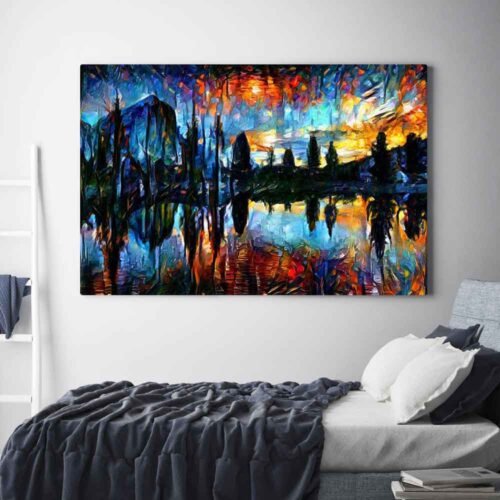 Lakeside Sunset - Canvas Wall Art