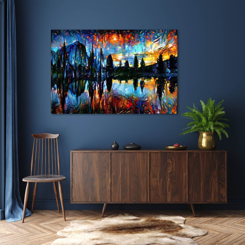 Lakeside Sunset - Canvas Wall Art - Image 4