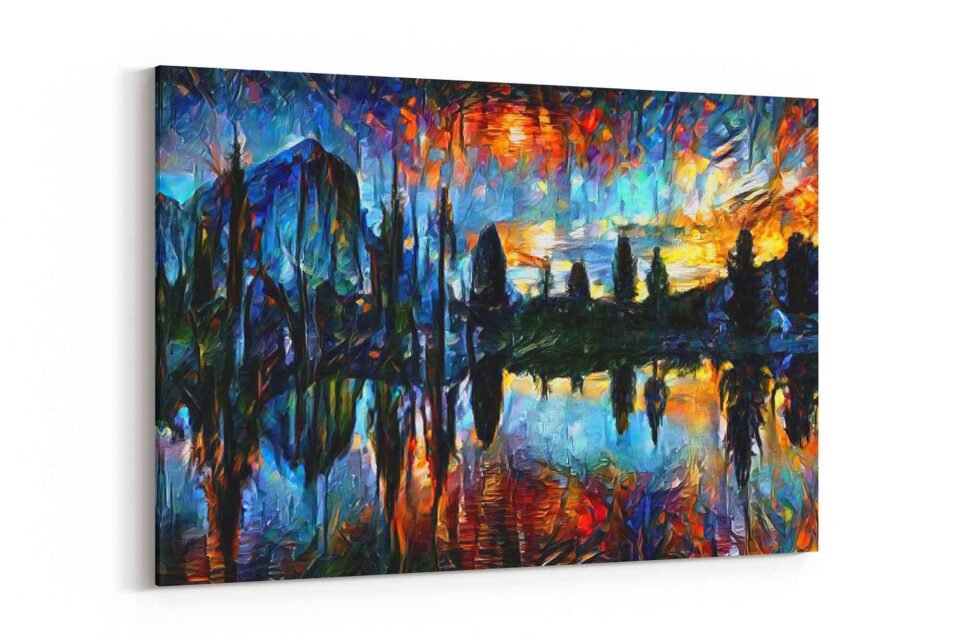 Lakeside Sunset - Canvas Wall Art - Image 2