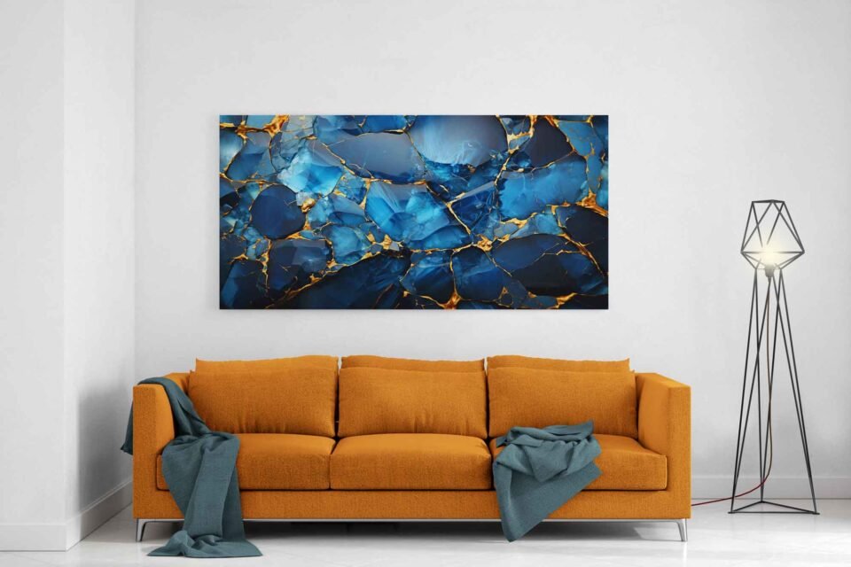 Bold Blue Marble - Large Wall Art - Image 7
