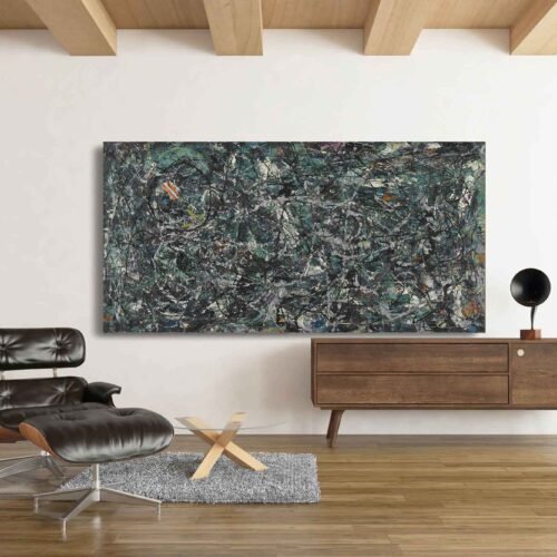 Jackson Pollock Artwork - Wall Art Prints - Contemporary Abstract Art for Living Room Decor. Add bold style to your space with Full Fathom, a Jackson Pollock-inspired canvas print. This dynamic abstract art brings energy and sophistication, perfect as a large statement piece for any room.