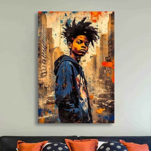 Vibrant African Boy Portrait - Urban African Art for Any Room