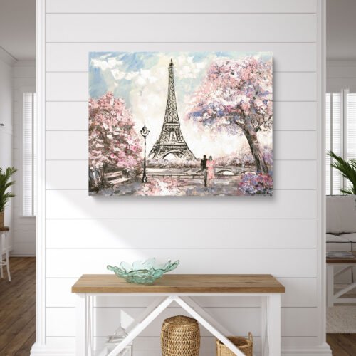 Romantic Paris Landscape Wall Art