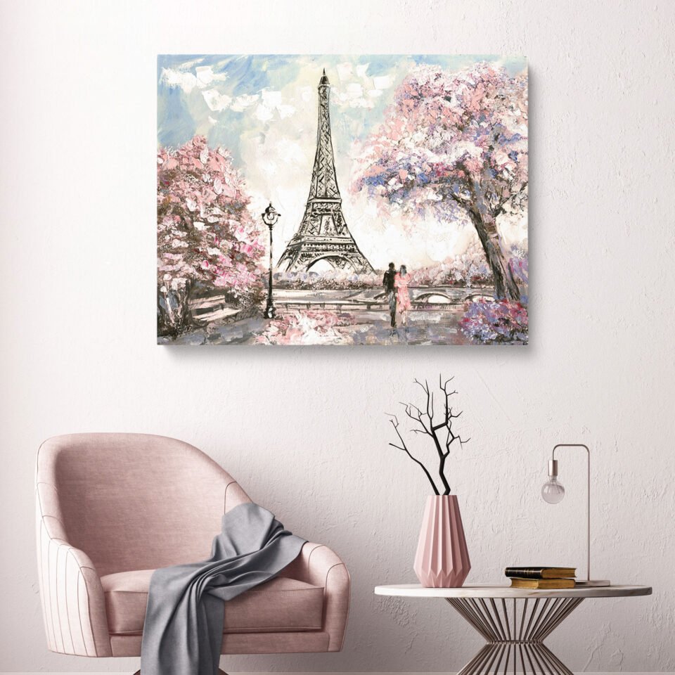 Romantic Paris Landscape Wall Art - Image 2
