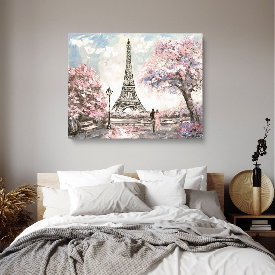 Romantic Paris Landscape Wall Art - Image 5